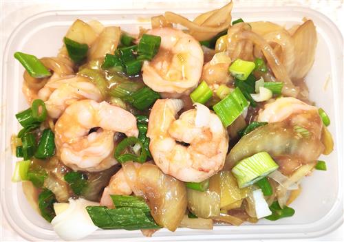 26________king prawns with ginger & spring onions